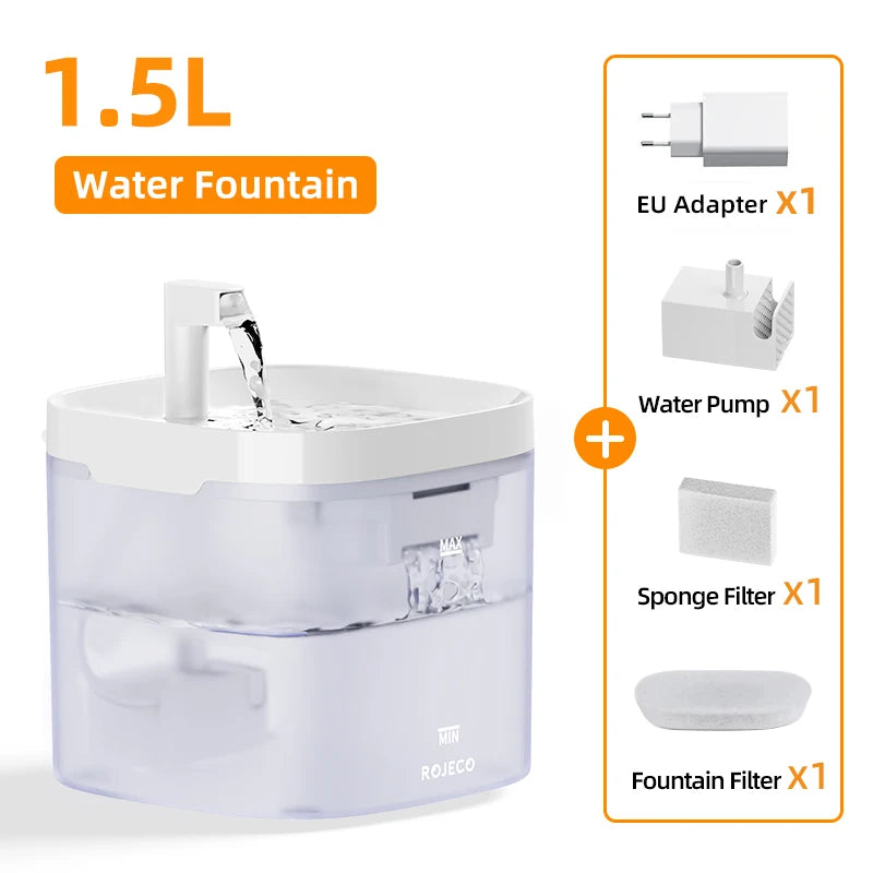 Smart Cat Water Fountain with Filter Purifier System