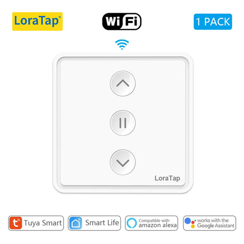 LoraTap Roller Shutter Curtains Blinds Push Button Switch Tuya Smart Life Electric Motor Engine Connected WiFi Alexa Google Home - Home Smart Direct