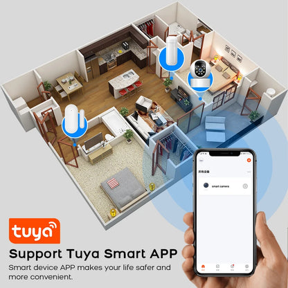 PGST WiFi 4G Security Protection Tuya Smart Life Home Automation Door Magnetic Motion Sensor Alarm Security System Kit Set Alexa - Home Smart Direct