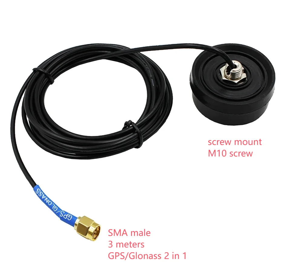 Low Profile GNSS GPS Car Antenna with SMA Connector