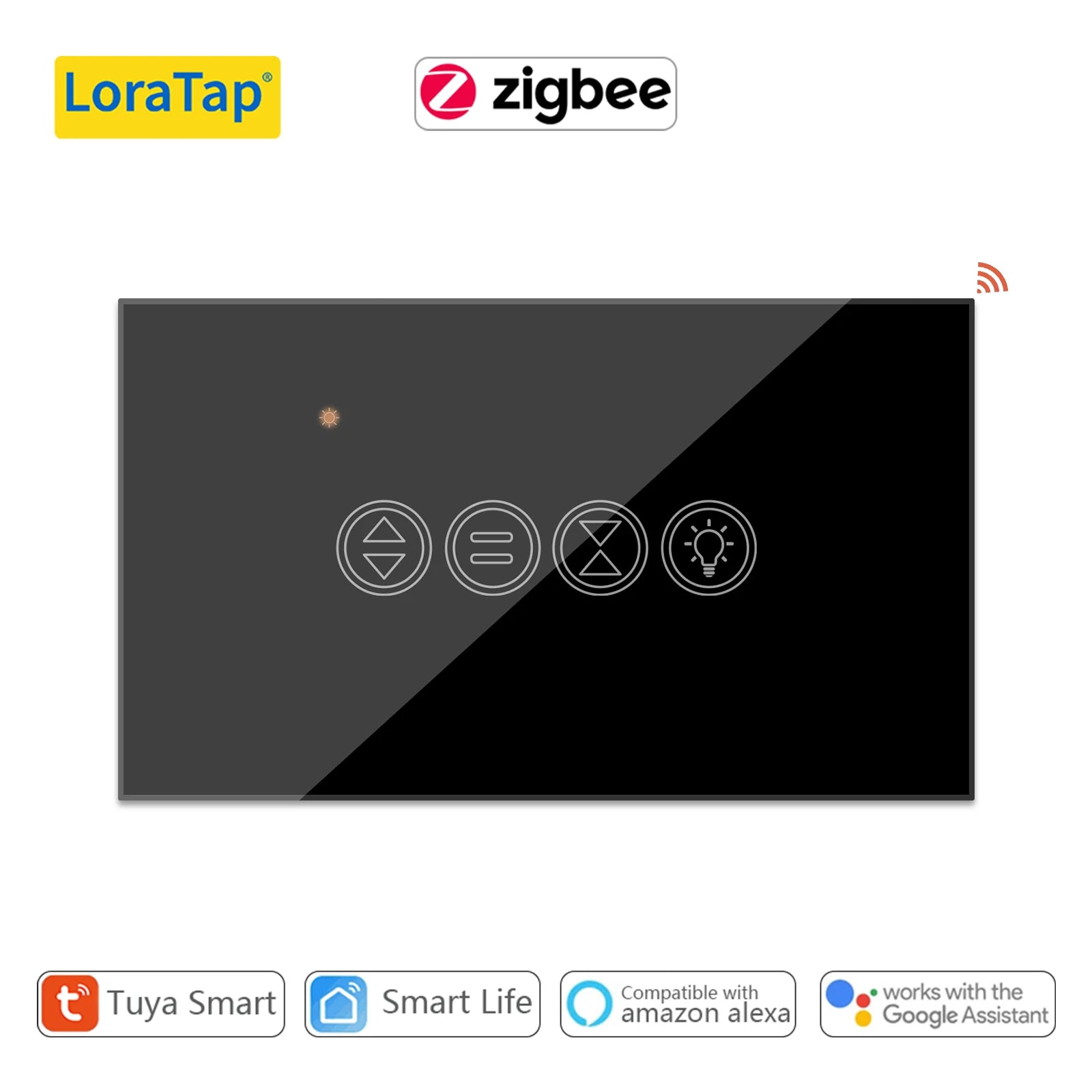 LoraTap ZigBee 3.0 Tuya Smart Life Roller Shutter Curtain Light US Switch for Motorized Blinds Work for Alexa Google Home - Home Smart Direct
