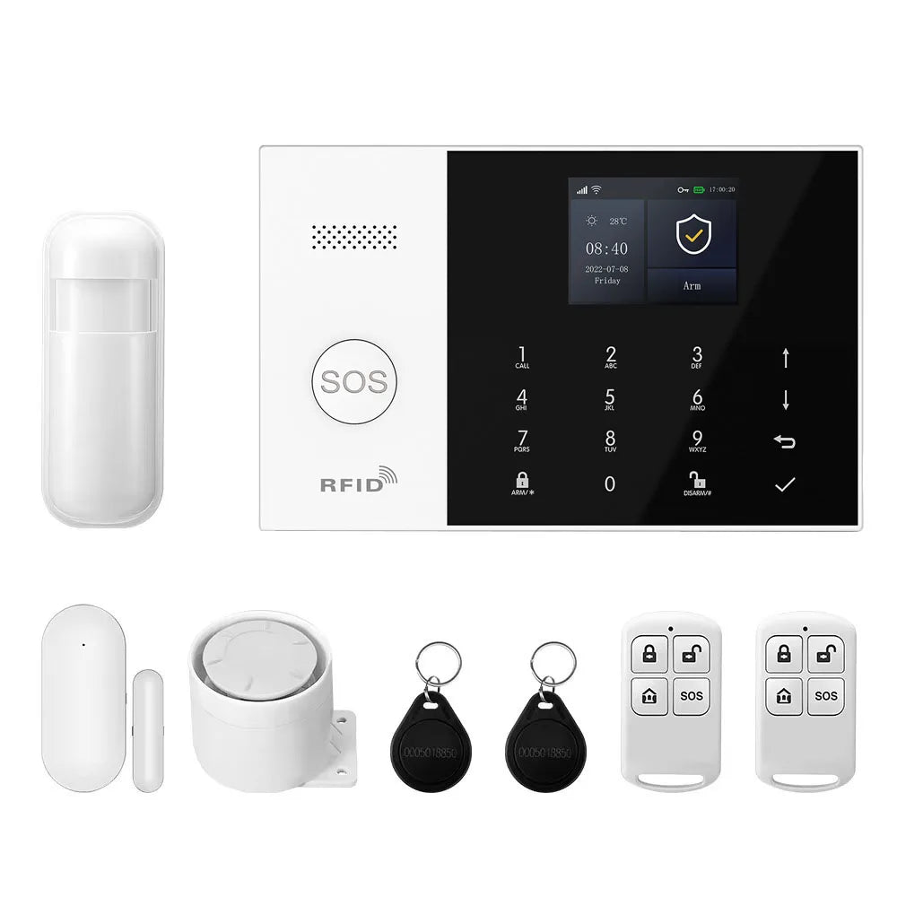 PGST 4G WiFi Smart Life Alarm Security System Kit Set Tuya Alexa Home Automation Alarm Security Protection Door Motion Detector - Home Smart Direct