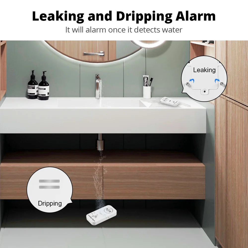 KERUI Wireless Water Sensor 90db Alarm Water Leakage Detector Leak Alert Monitoring Leak and Drip Alarm For Home - Home Smart Direct