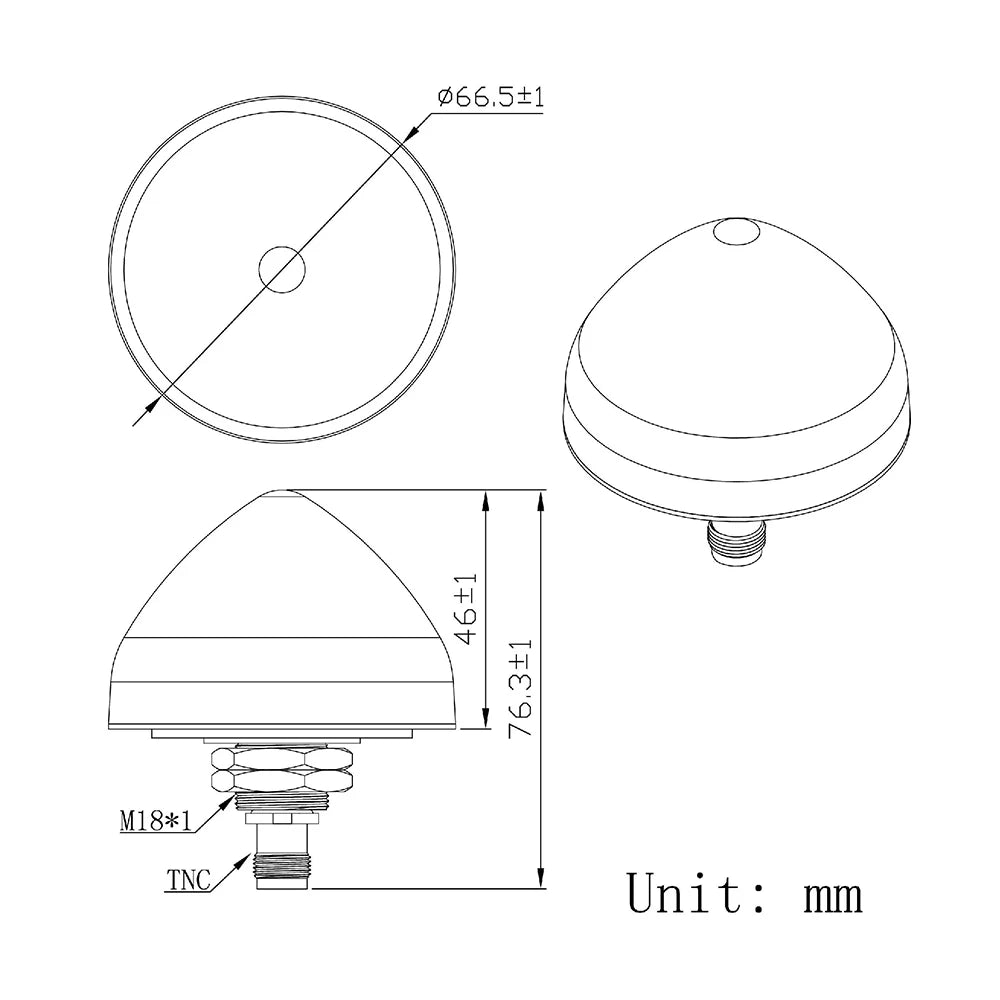 Marine Navigation High Gain GPS Antenna with TNC Connector