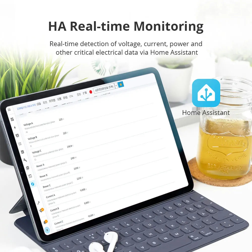 Smart Zigbee WiFi Din Rail Energy Meter with Power Monitor