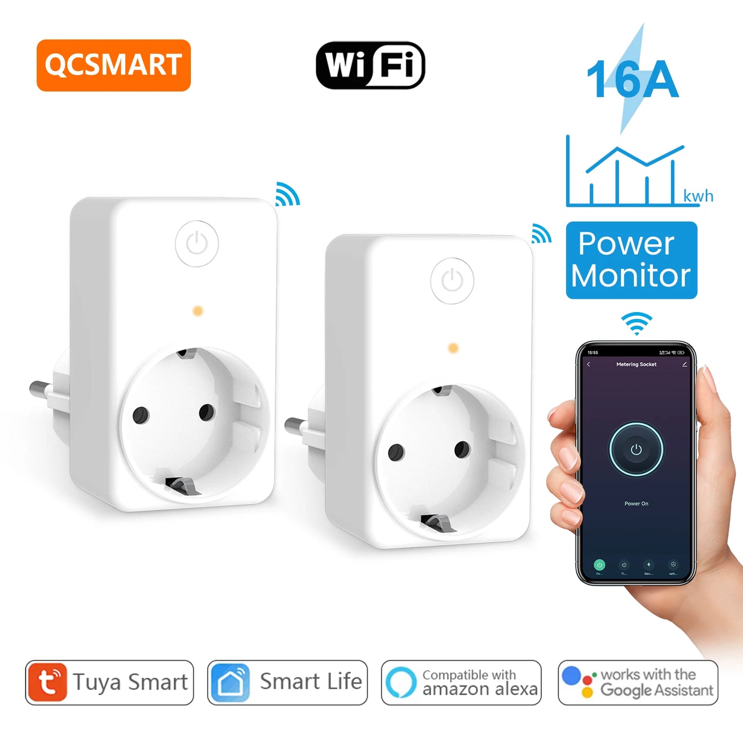 Smart WiFi Plug Outlet with Energy Monitoring