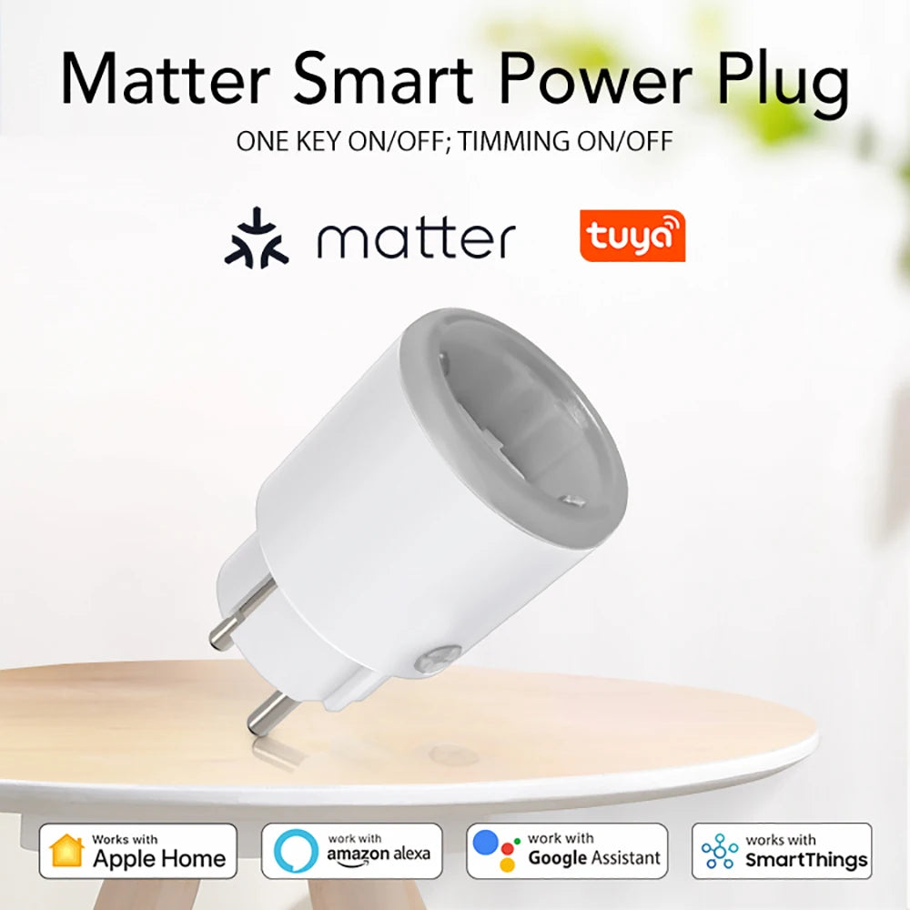 Smart Matter WiFi Plug with Power Monitor and Voice Control