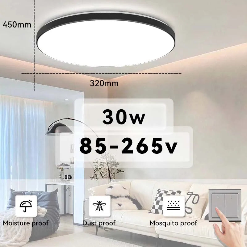 LED Ceiling Light with Remote Dimming for Living Room Bedroom Kitchen - Home Smart Direct