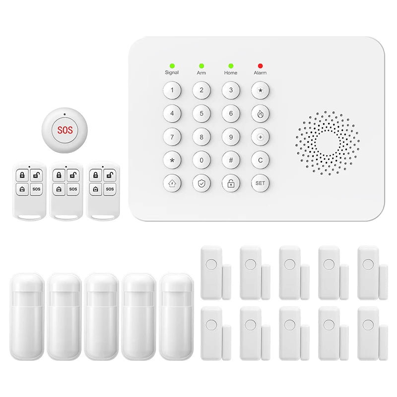 PGST WiFi 4G Security Protection Tuya Smart Life Home Automation Door Magnetic Motion Sensor Alarm Security System Kit Set Alexa - Home Smart Direct
