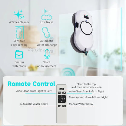 Smart Window Cleaning Robot with Auto Cleaning System