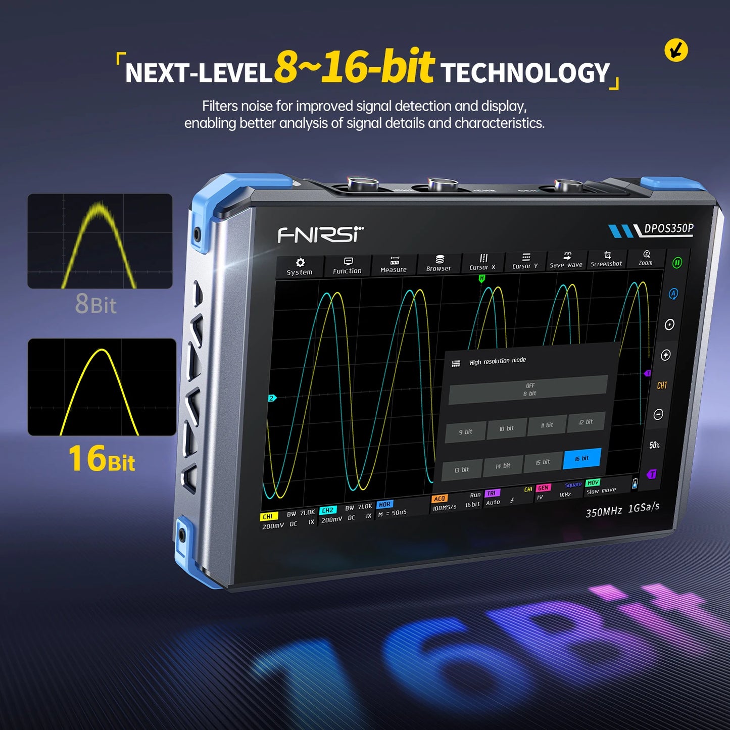 Tablet Oscilloscope with Built In Generator and Analyzer Tools
