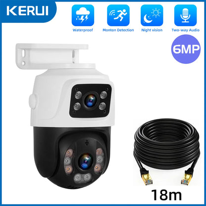 KERUI Outdoor Wireless 4MP 6MP 8MP PTZ POE IP Camera Home Security CCTV Video Surveillance Camera Human Detection 4CH 8CH NVR - Home Smart Direct