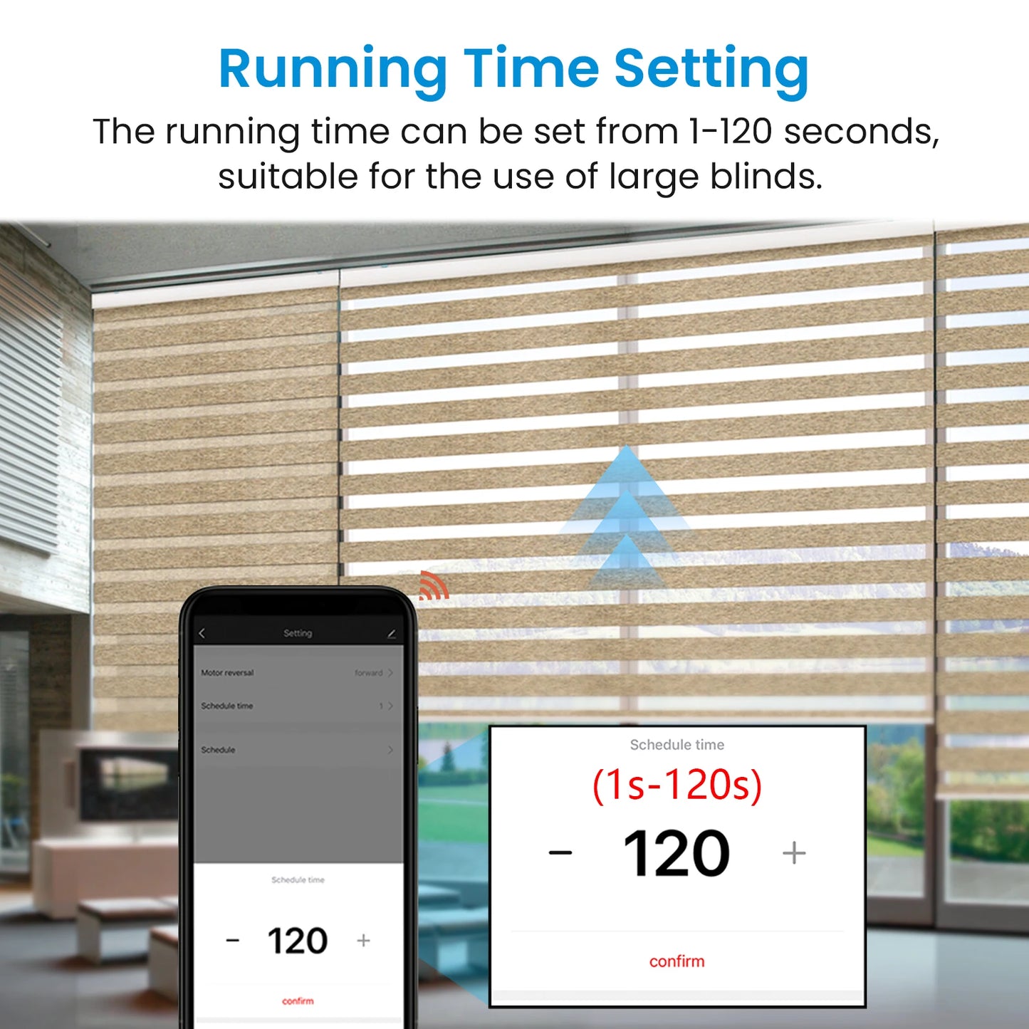 ZigBee Tuya Smart Life Blinds Curtain Switch Remote Control Running Time Setting Work With Google Assistant Alexa - Home Smart Direct