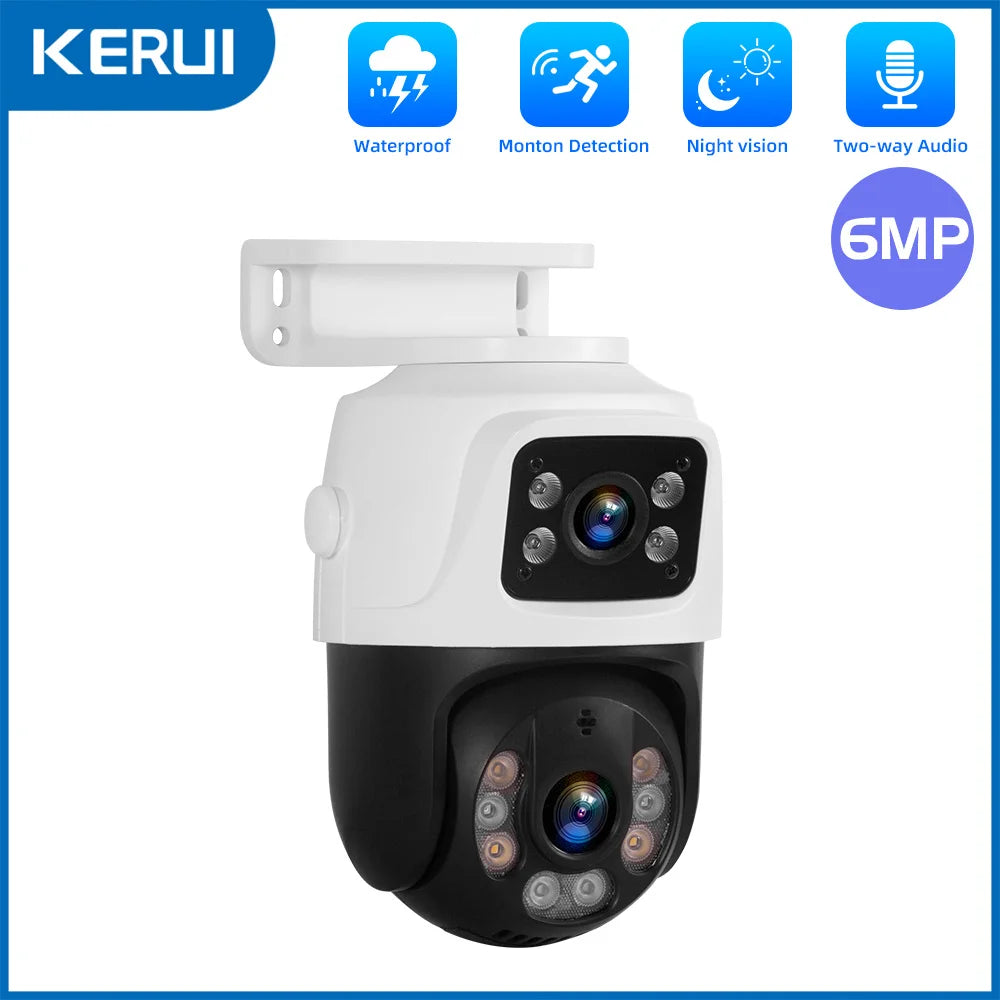 KERUI Outdoor Wireless 4MP 6MP 8MP PTZ POE IP Camera Home Security CCTV Video Surveillance Camera Human Detection 4CH 8CH NVR - Home Smart Direct