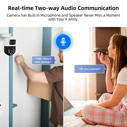 KERUI 3K 6MP Full HD 16CH POE NVR Surveillance Camera System Dual Lens PTZ WIFI IP Home Security 16CH POE NVR Video H.265 CCTV - Home Smart Direct