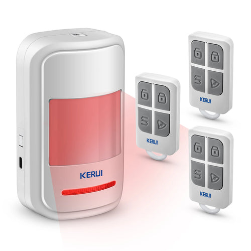 KERUI PIR Motion Alarm with Remote Wireless 433MHz Infrared Motion Sensor Detector Alarm/Doorbell Two Modes SOS for Elders Home - Home Smart Direct