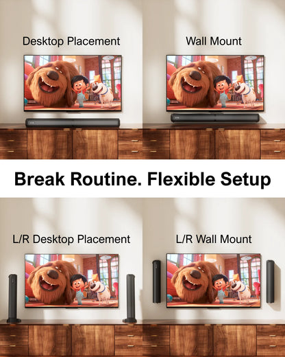 Ultimea Soundbar with Subwoofer Detachable Bluetooth Home Theater Speaker - Home Smart Direct