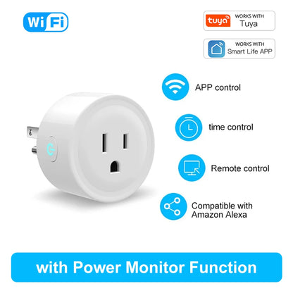 Smart Plug WiFi Zigbee with Power Monitoring and Timer