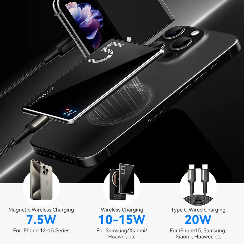 Magnetic Wireless Power Bank Fast Charging External Battery