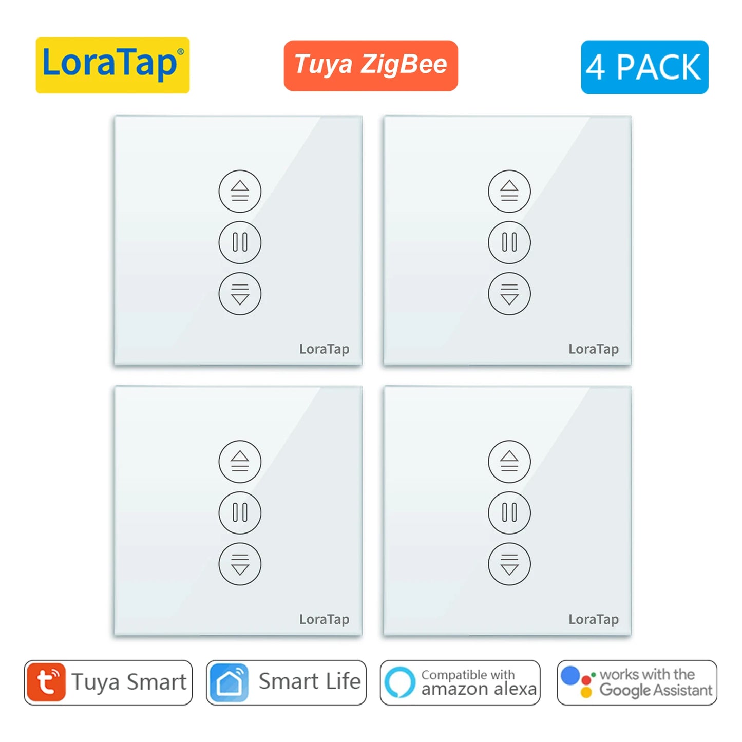LoraTap ZigBee Curtains Roller Shutters Blinds Switch Control Connected Motor Google Home Alexa Electric Window Tuya Smart Life - Home Smart Direct