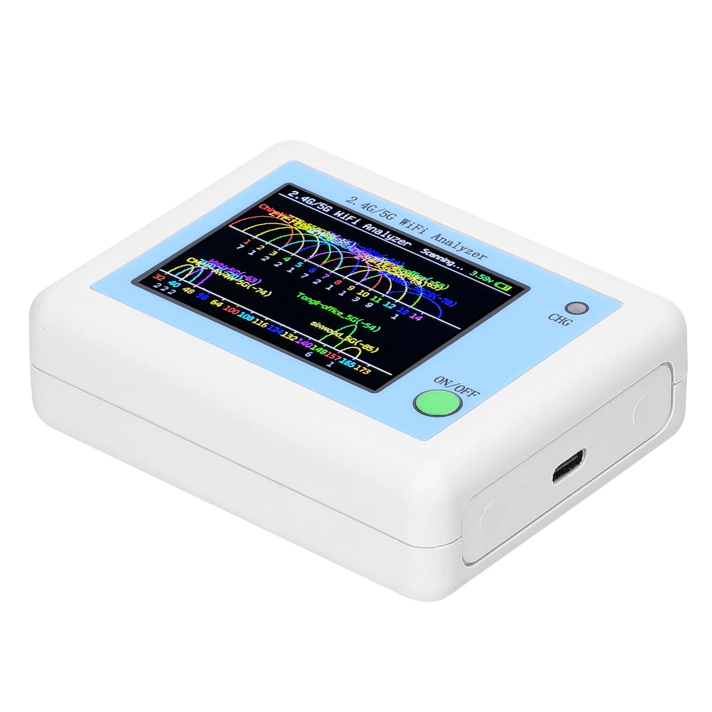 WiFi Signal Scanner with Color Display for Network Analysis
