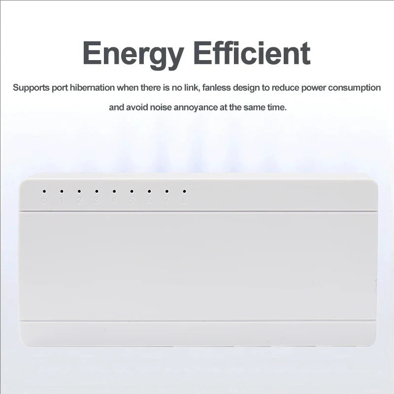Eight Port Gigabit Desktop Network Hub with Auto MDI MDIX