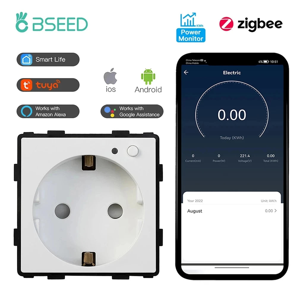 Zigbee Smart Plug with Power Monitoring and Wireless Control