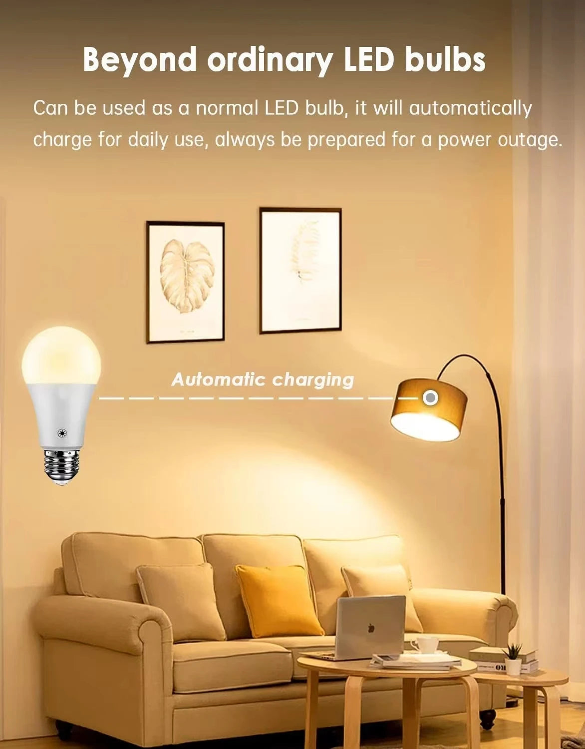 Rechargeable LED Bulb with Remote Dimmable Emergency Backup - Home Smart Direct