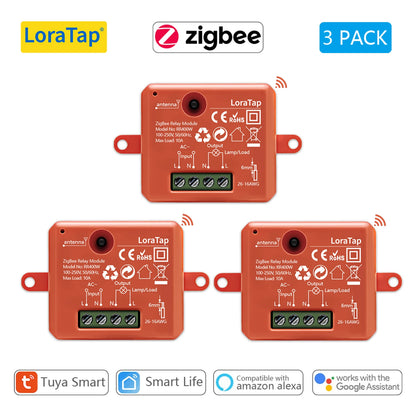 LoraTap Tuya ZigBee 3.0 Smart Life Socket Module Wireless Remote Control, Work with Echo Alexa Google Home Voice Assistant DIY - Home Smart Direct