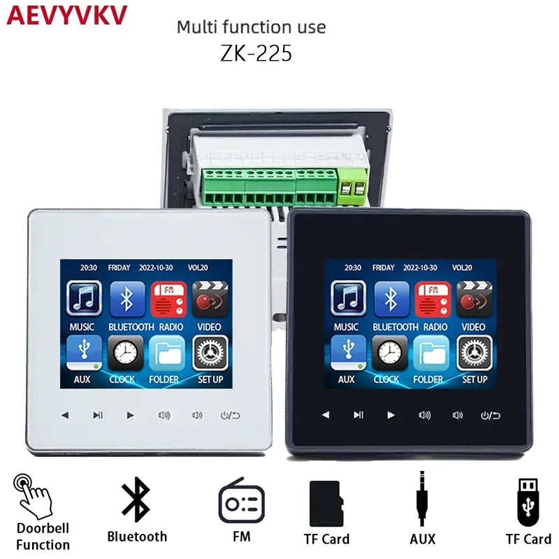 Bluetooth Wall Amplifier Touch Stereo Audio Panel - Home Smart Direct