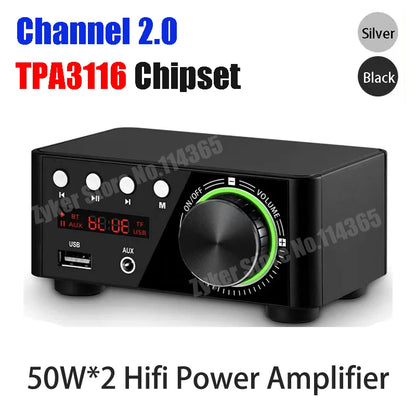 Mini HiFi Bluetooth Power Amplifier with USB AUX Input - Home Smart Direct