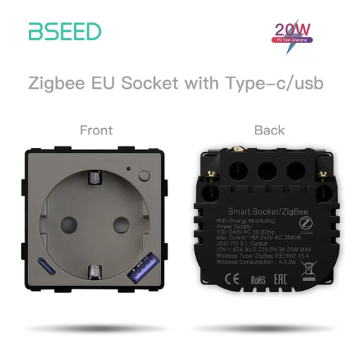 Zigbee Smart Plug with Power Monitoring and Wireless Control