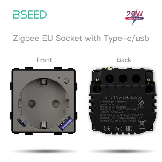 Zigbee Smart Plug with Power Monitoring and Wireless Control