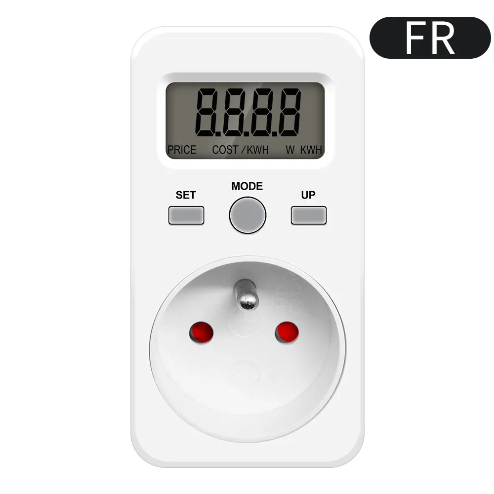Digital Energy Meter Wattmeter Socket Voltage Power Consumption Monitor