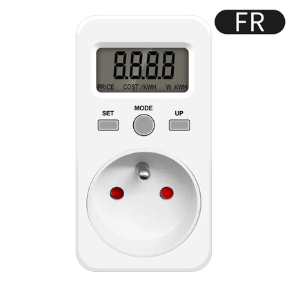 Digital Energy Meter Wattmeter Socket Voltage Power Consumption Monitor