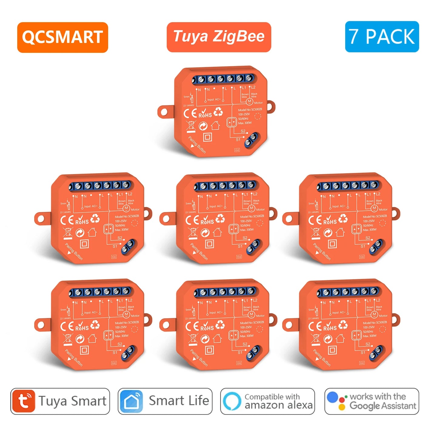 ZigBee Roller Shutter Blinds Curtain Switch Tuya Smart Life Percentage Progress Timer Voice Control Google Assistant Alexa - Home Smart Direct