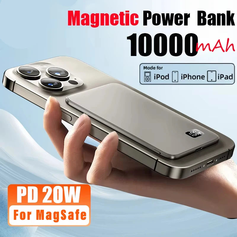 Ultra Thin Magnetic Wireless Power Bank Portable Charger