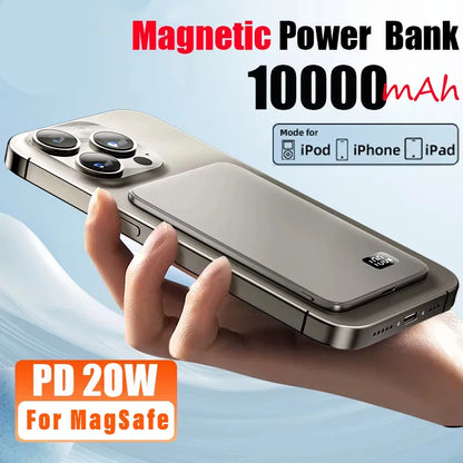 Ultra Thin Magnetic Wireless Power Bank Portable Charger