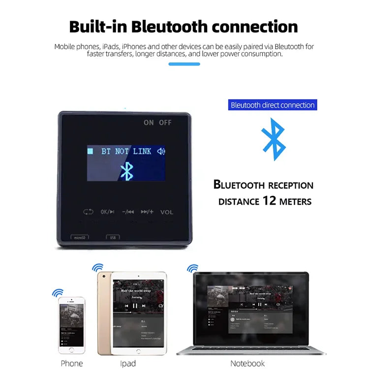 Smart Home In Wall Bluetooth Audio Amplifier - Home Smart Direct