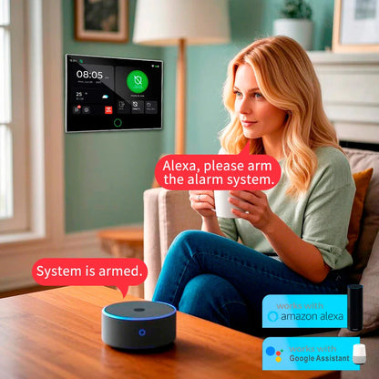 KERUI 7 Inch Full Touchscreen Wireless Burglar Alarm for House, 4G+WiFi Home Alarm System, Complete Set, Tuya Smart App Alarm - Home Smart Direct