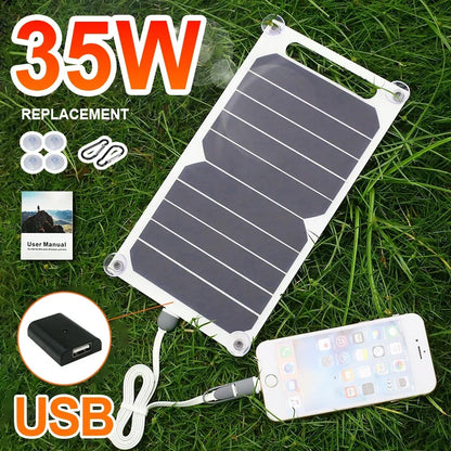 Portable Solar Panel with USB Output for Camping and Travel