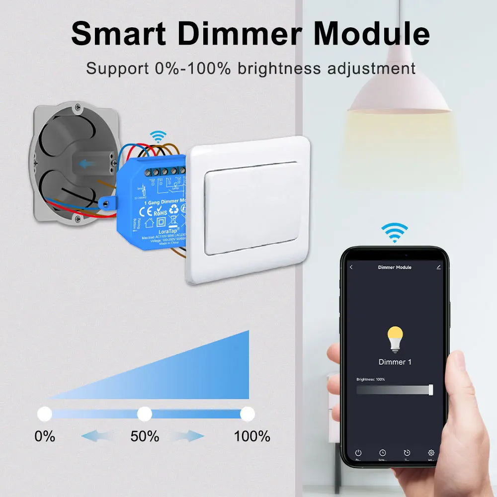 Smart Dimming Light Switch Relay with WiFi and ZigBee