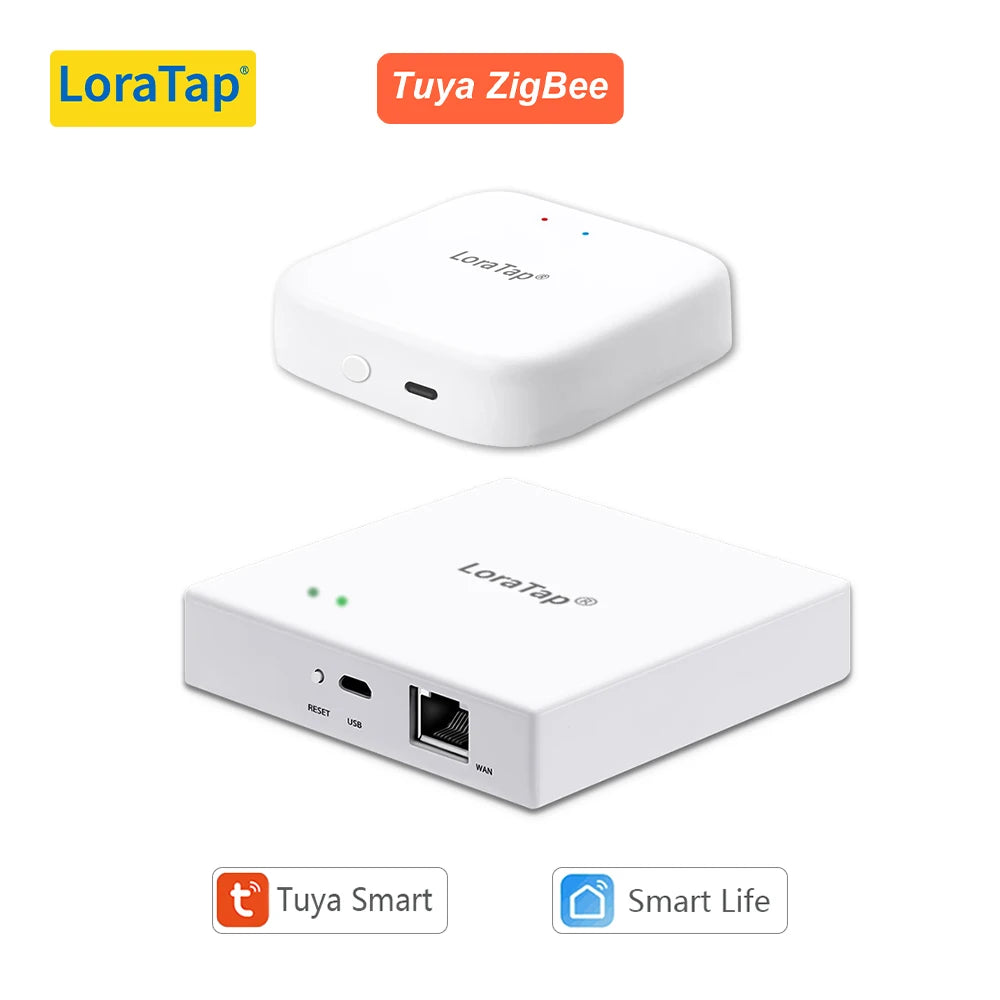 LoraTap Tuya Multi-mode WiFi ZigBee 3.0 Bluetooth Mesh Gateway Hub Bridge Wireless and Wired Smart Life App Remote Control - Home Smart Direct