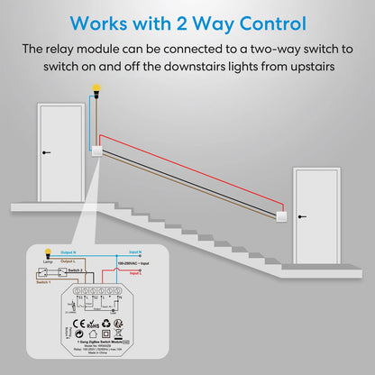 Tuya ZigBee/Wi-Fi Wireless Swith Relay Module 2 Way Control 16A Voice Control by Google Alexa - Home Smart Direct
