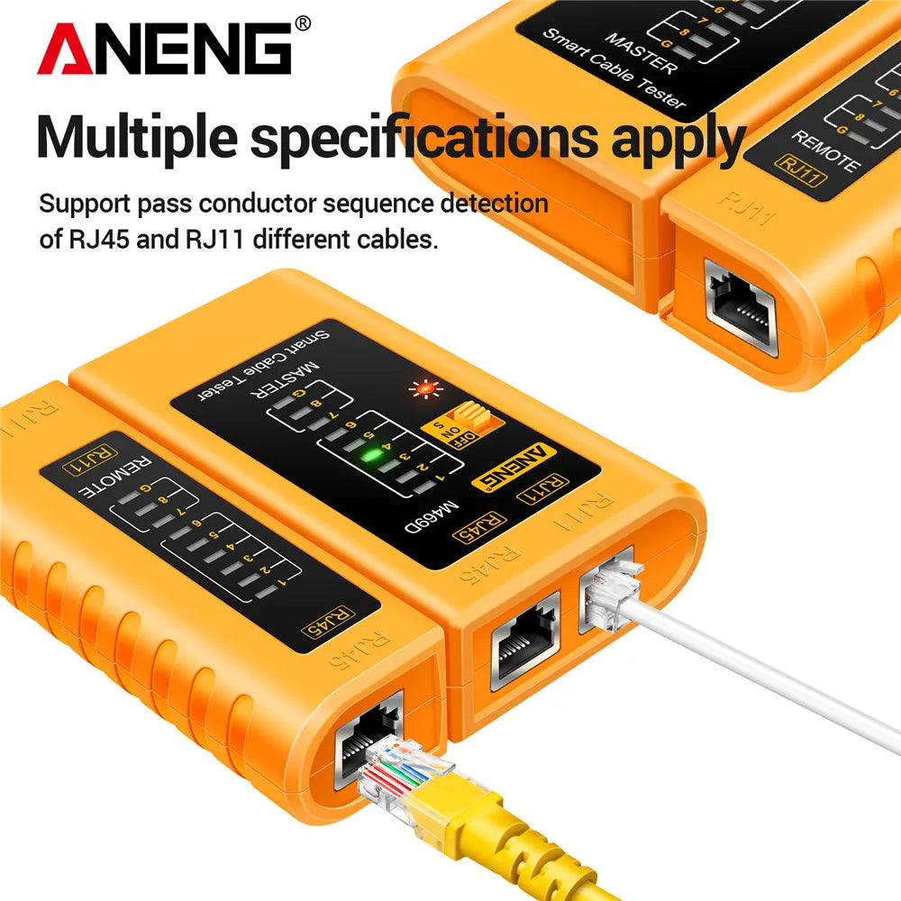 Professional LAN Cable Tester RJ45 RJ11 RJ12 CAT5 UTP Networking Tool