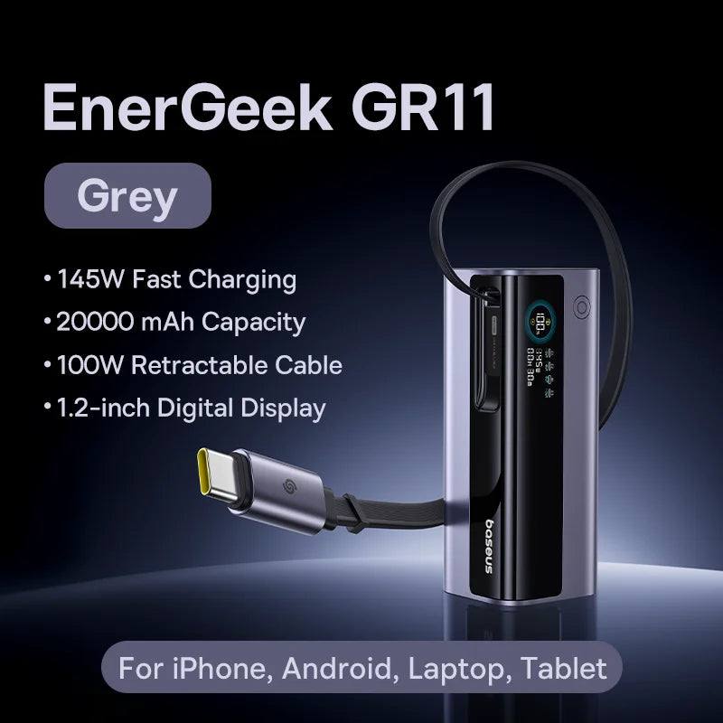 Power Bank with Built In Cable and Fast Charging Portable Charger