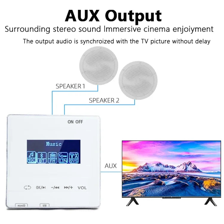 Smart Home In Wall Bluetooth Audio Amplifier - Home Smart Direct