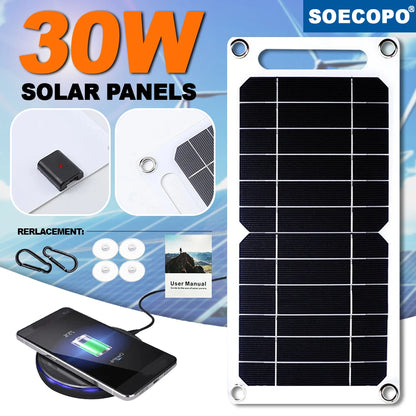 Portable Solar Panel with USB Output for Outdoor Power