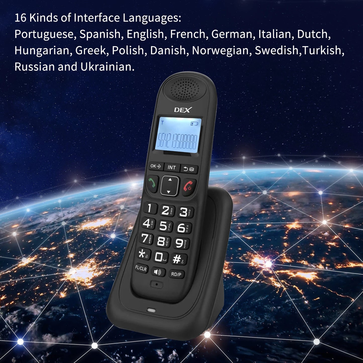Cordless Phone System with Caller ID and Hands Free Calling