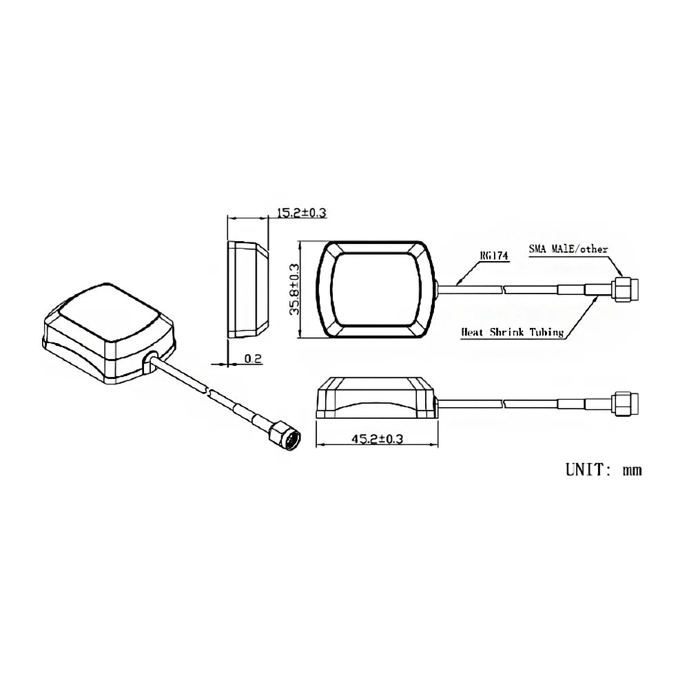 Waterproof Magnetic GPS GLONASS Car Antenna